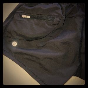 Like new black Lululemon Shorts